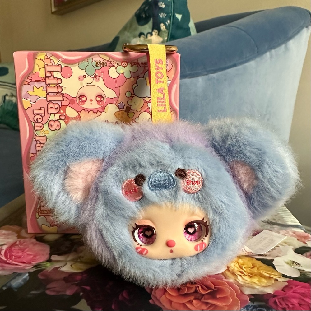 NIB Authentic Liila’s Garden Tea Party Blueberry Koala Plush Pendant Keychain